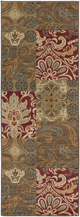 Surya Arabesque ABS-3025 Burgundy Area Rug 2'7'' X 7'3'' Runner