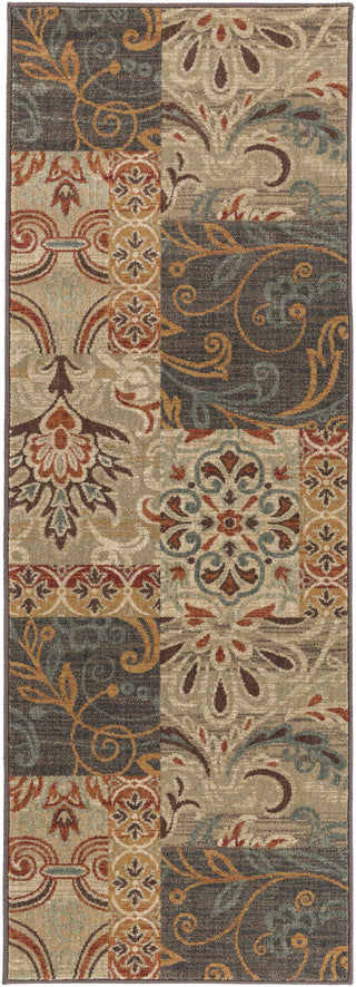 Surya Arabesque ABS-3026 Rust Area Rug 2'7'' x 7'3'' Runner