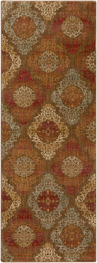 Surya Arabesque ABS-3028 Mocha Machine Loomed Area Rug 2'7'' X 7'3'' Runner