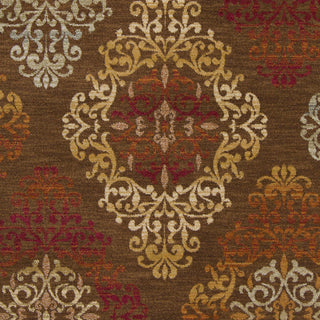 Surya Arabesque ABS-3028 Mocha Machine Loomed Area Rug Sample Swatch