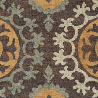 Surya Arabesque ABS-3031 Black Machine Loomed Area Rug Sample Swatch