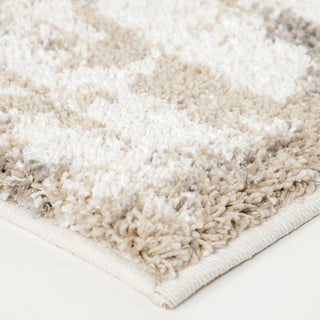 Orian Rugs Super Shag Abstract Canopy Ivory Area Rug Corner Image