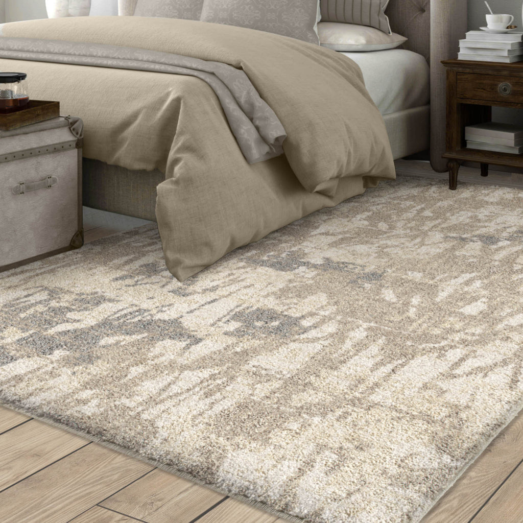 Orian Rugs Super Shag Abstract Canopy Ivory Area Rug  Feature