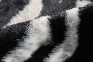 Momeni Acadia Zebra Black Area Rug by Erin Gates Pile Image