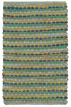 LR Resources Accent 03909 Turquoise Hand Woven Area Rug 2' 6'' X 4'