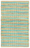 LR Resources Accent 04023 Blue/Green Hand Woven Area Rug 1'9'' X 2'10''