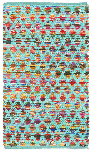 LR Resources Accent 05013 Turquoise Hand Woven Area Rug 2' 6'' X 4'