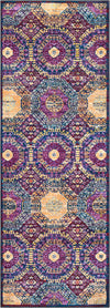 Surya Alchemy ACE-2300 Bright Pink Violet Blue Black Medium Gray Camel Yellow Lime Sky White Red Area Rug Runner Image