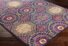 Surya Alchemy ACE-2300 Bright Pink Violet Blue Black Medium Gray Camel Yellow Lime Sky White Red Area Rug Corner Image
