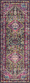 Surya Alchemy ACE-2303 Bright Pink Violet Black Medium Gray White Sky Blue Red Yellow Camel Area Rug Runner Image