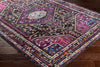 Surya Alchemy ACE-2303 Bright Pink Violet Black Medium Gray White Sky Blue Red Yellow Camel Area Rug Corner Image