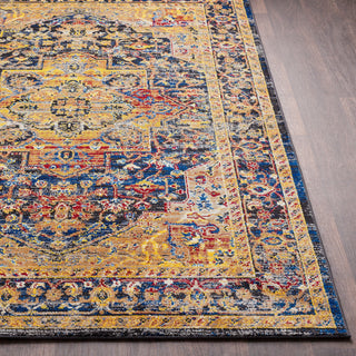 Surya Alchemy ACE-2304 Camel Khaki Bright Blue Red Sky Yellow Lime Black Medium Gray White Area Rug Detail Image