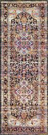 Surya Alchemy ACE-2305 Bright Pink Violet Black Cream Camel Sky Blue Yellow Red White Area Rug Runner Image