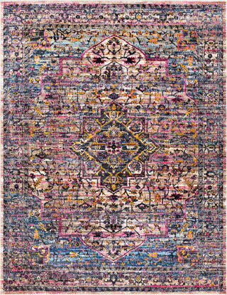 Surya Alchemy ACE-2306 Bright Pink Camel Khaki Cream Sky Blue Black Yellow Medium Gray Red Area Rug Main Image 8 X 10