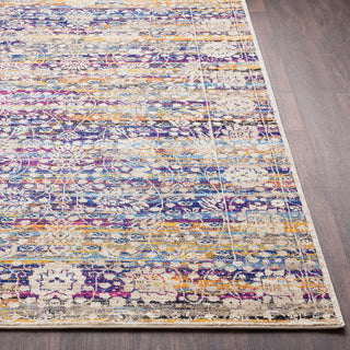 Surya Alchemy ACE-2308 Sky Blue Cream Bright Khaki Pink Violet Yellow Black Camel Area Rug Detail Image