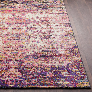 Surya Alchemy ACE-2313 Bright Pink Violet Cream Khaki Black Sky Blue Yellow Red Camel Area Rug Detail Image