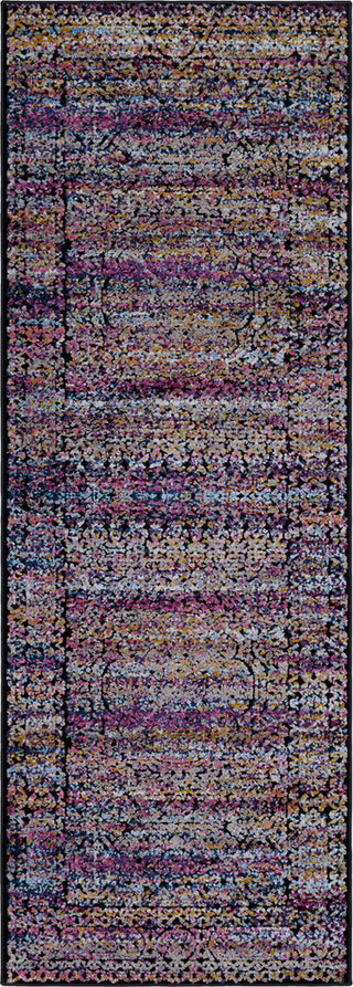 Surya Alchemy ACE-2314 Sky Blue Violet Black Bright Pink White Yellow Khaki Medium Gray Red Area Rug Runner Image