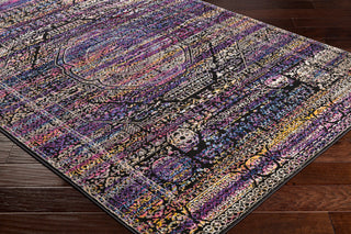 Surya Alchemy ACE-2314 Sky Blue Violet Black Bright Pink White Yellow Khaki Medium Gray Red Area Rug Corner Image