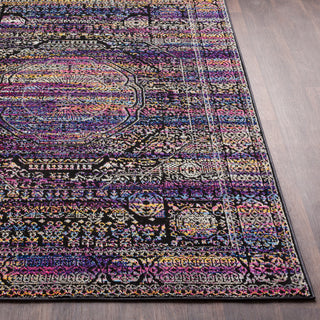 Surya Alchemy ACE-2314 Sky Blue Violet Black Bright Pink White Yellow Khaki Medium Gray Red Area Rug Detail Image