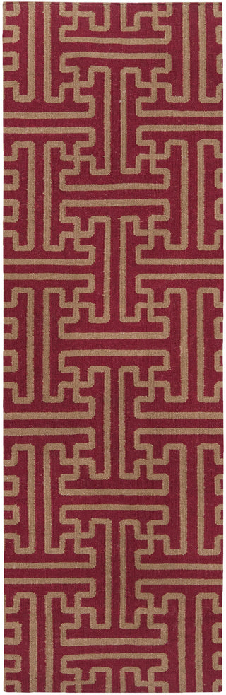 Surya Archive ACH-1701 Burgundy Area Rug by Smithsonian 2'6'' x 8' Runner