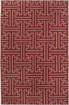 Surya Archive ACH-1701 Burgundy Area Rug by Smithsonian 5' x 8'