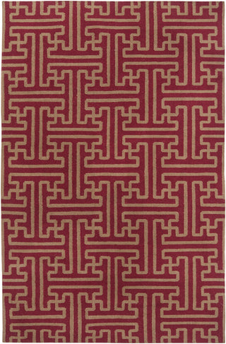 Surya Archive ACH-1701 Burgundy Area Rug by Smithsonian 5' x 8'