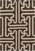 Surya Archive ACH-1710 Chocolate Hand Woven Area Rug by Smithsonian 2' X 3'