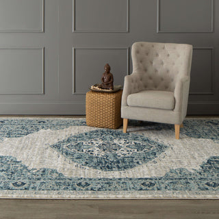 Karastan Zephyr Acropolis Robin's Egg Area Rug Lifestyle Image