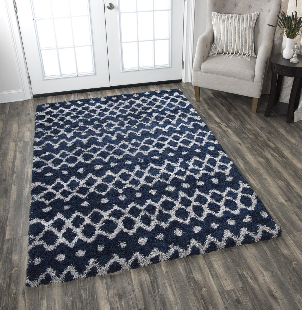 Rizzy Adana AN692A Navy Area Rug Corner Image Feature