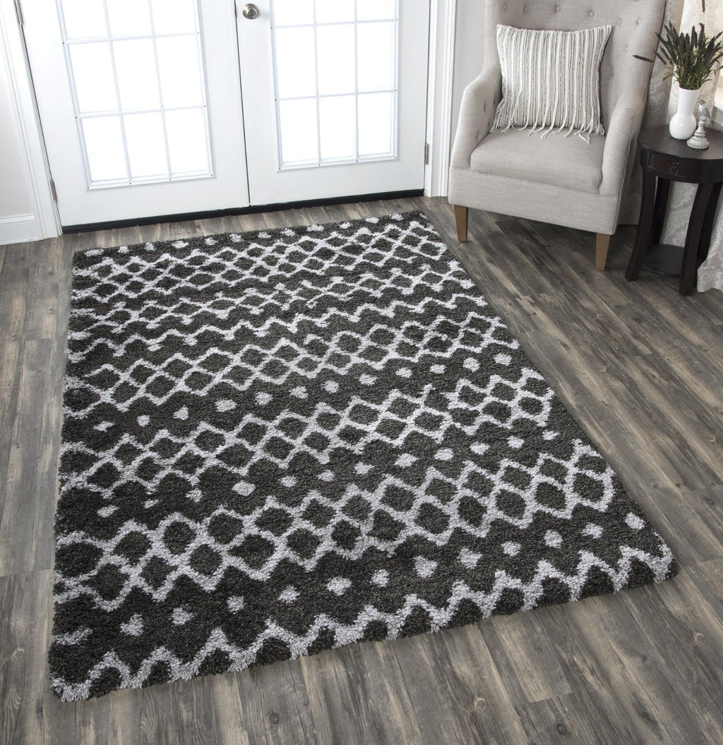 Rizzy Adana AN694A CHARCOAL Area Rug Corner Image Feature