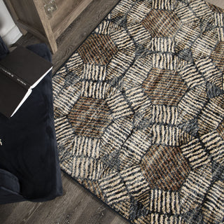 Orian Rugs Adagio Textured Penny Blue Area Rug by Palmetto Living 