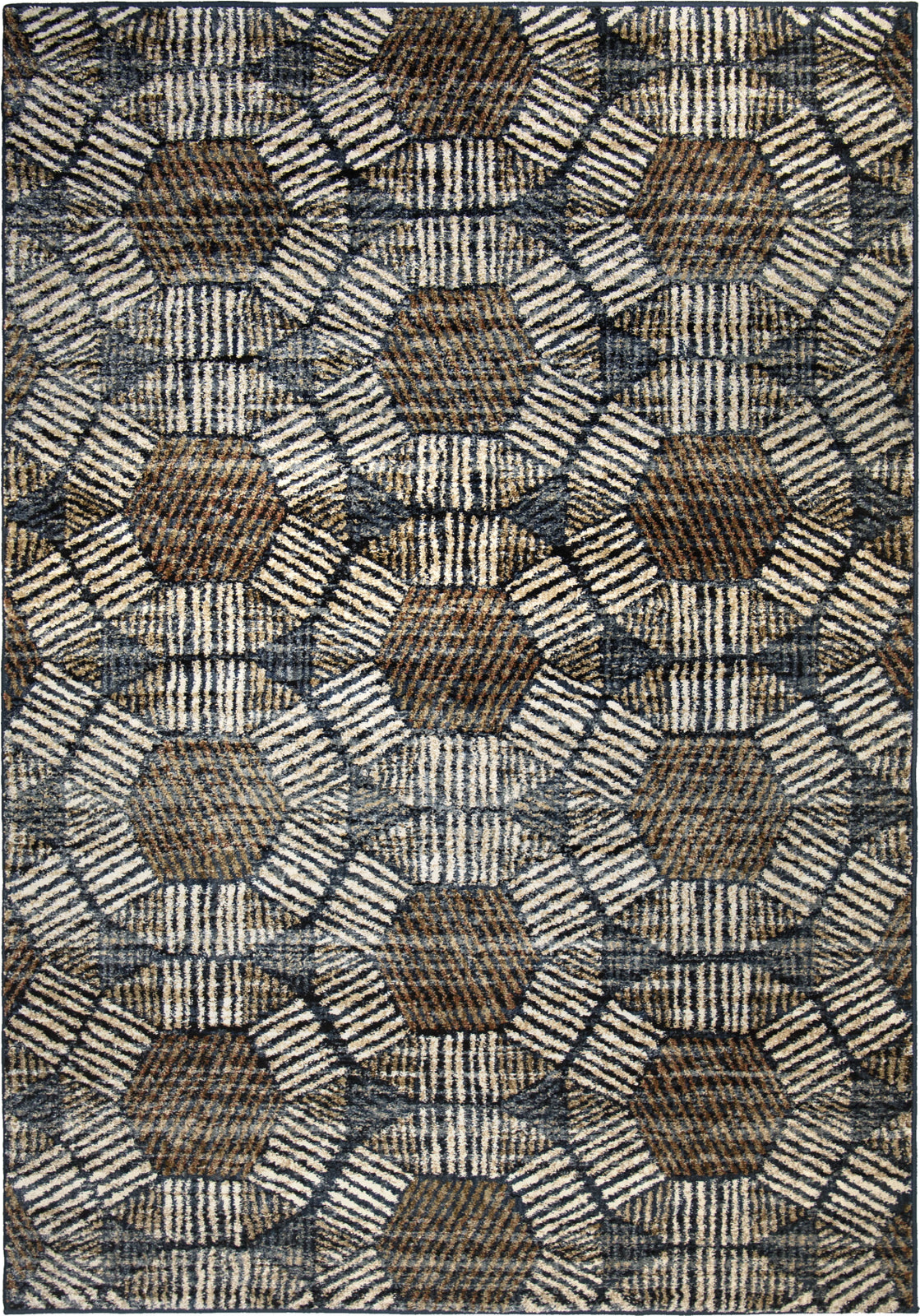 Orian Rugs Adagio Textured Penny Blue Area Rug by Palmetto Living main image