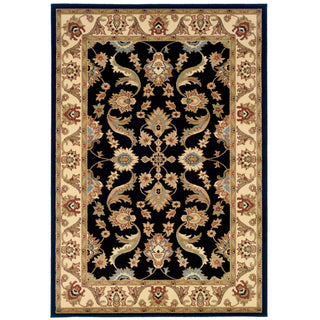 LR Home Adana 80371 Black/Cream Area Rug