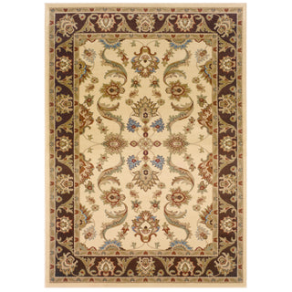 LR Resources Adana 80371 Cream/Brown Machine Loomed Area Rug 9'2'' X 12'6''