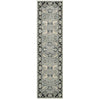 LR Resources Adana 80371 Gray/Black Machine Loomed Area Rug 1'10'' X 7'1'' Runner