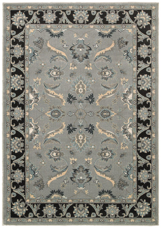 LR Resources Adana 80371 Gray/Black Machine Loomed Area Rug 7'9'' X 9'10''