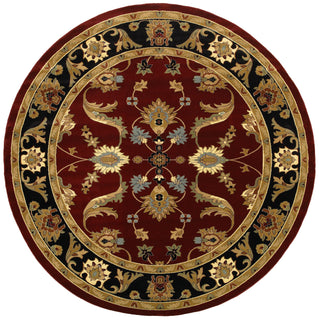 LR Resources Adana 80371 Red/Black Area Rug 6' 2'' Round