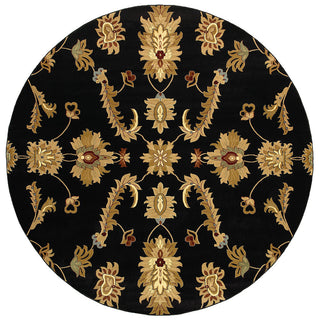 LR Resources Adana 80715 Black Machine Loomed Area Rug 9'1'' X 9' 1'' round