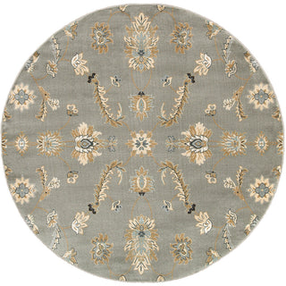 LR Resources Adana 80715 Gray Machine Loomed Area Rug 9'1'' X 9' 1'' round