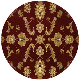 LR Resources Adana 80715 Red Machine Loomed Area Rug 6'2'' X 6' 2'' round