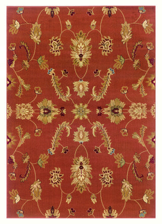 LR Resources Adana 80715 Rust Machine Loomed Area Rug 5'1'' X 7'5''