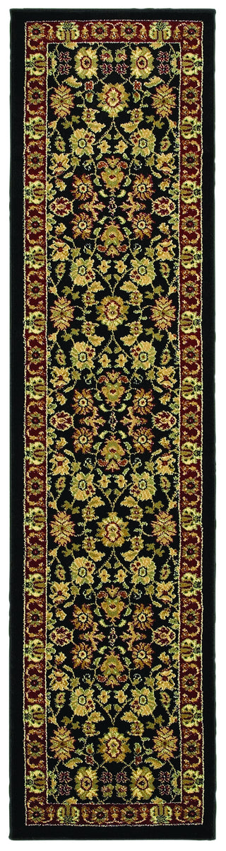 LR Resources Adana 80716 Black/Red Area Rug 1'10'' X 7'1'' Runner