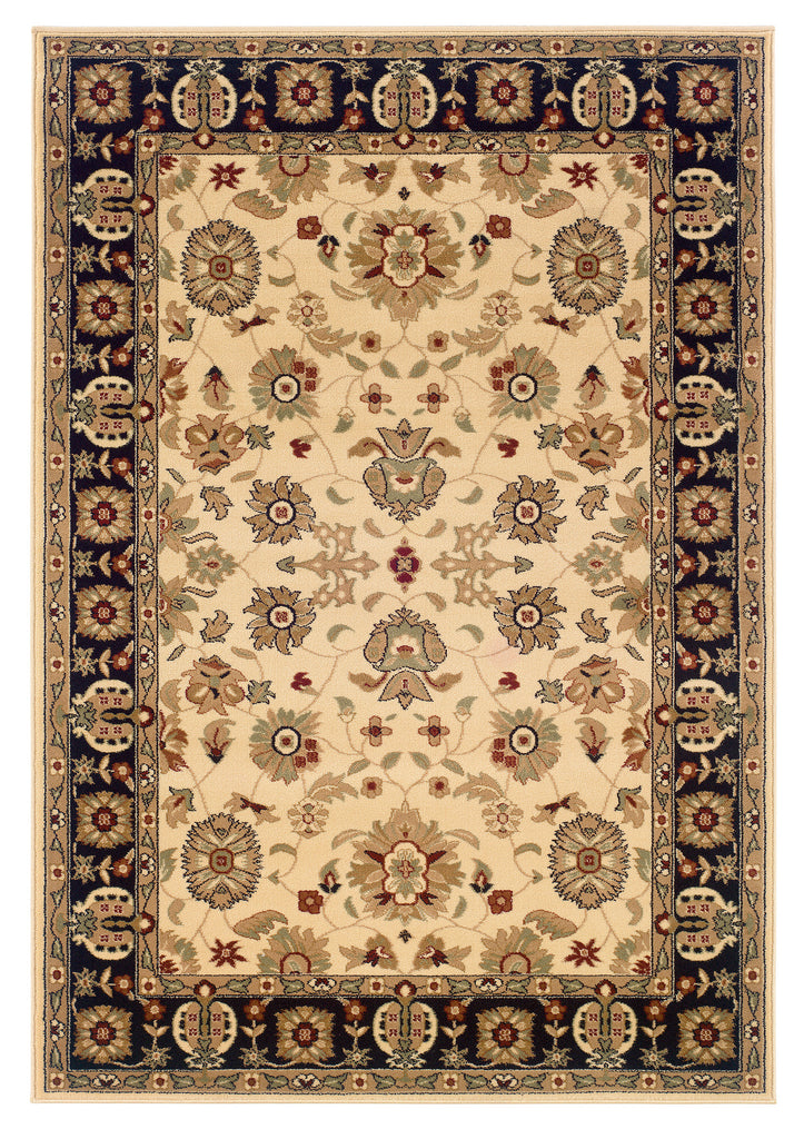 LR Resources Adana 80716 Cream/Black Machine Loomed Area Rug 1'9'' X 2'9''