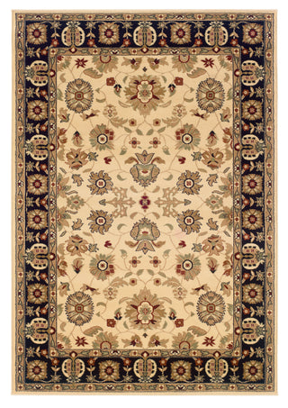 LR Resources Adana 80716 Cream/Black Machine Loomed Area Rug 7'9'' X 9'9''
