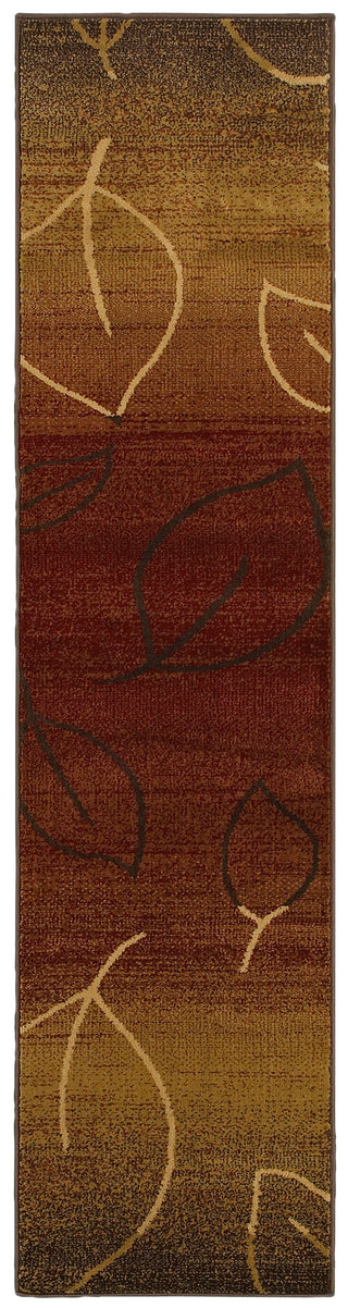 LR Resources Adana 80904 Cherry/ Light Brown Area Rug 1'9'' X 6'9''