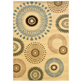 LR Resources Adana 80911 Cream Area Rug 1'9'' X 2'9''