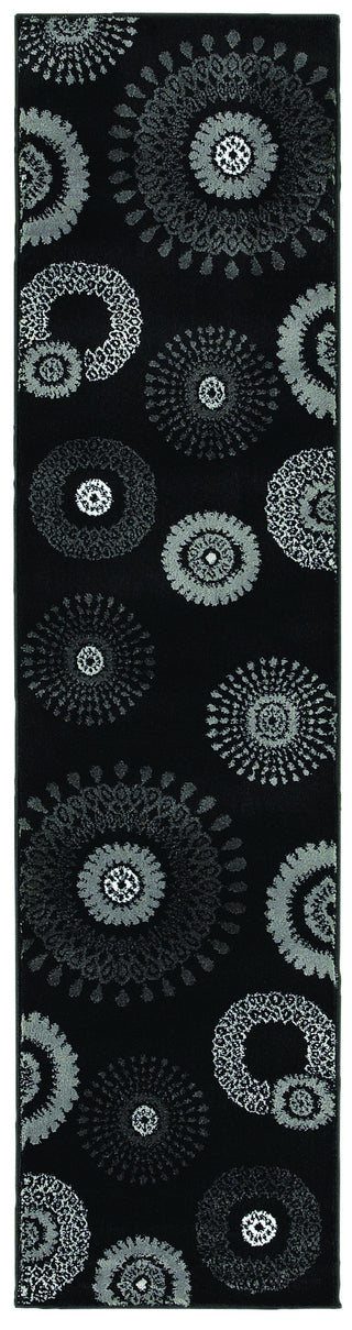 LR Resources Adana 80912 Charcoal Machine Loomed Area Rug 1'9'' X 6'9''