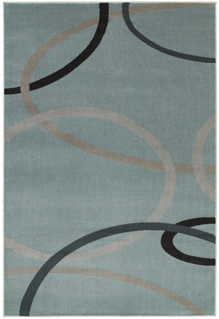 LR Resources Adana 80975 Light Blue Machine Loomed Area Rug 7'9'' X 9'9''