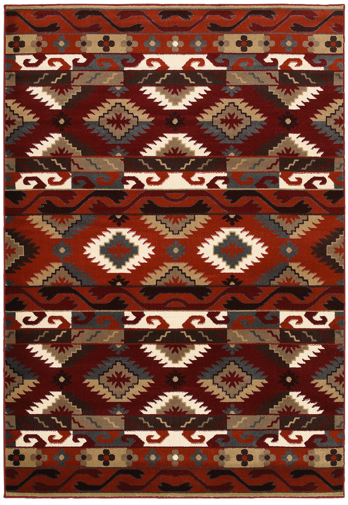 LR Resources Adana 80981 Terracotta Machine Loomed Area Rug 1'9'' X 2'9''