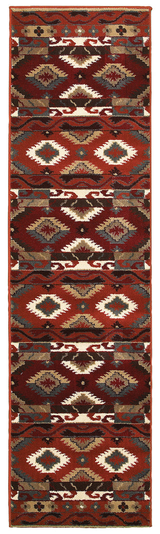 LR Resources Adana 80981 Terracotta Machine Loomed Area Rug 1'9'' X 6'9''